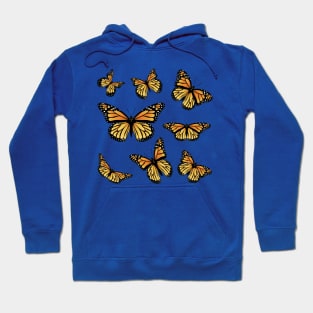 Orange butterflies Hoodie